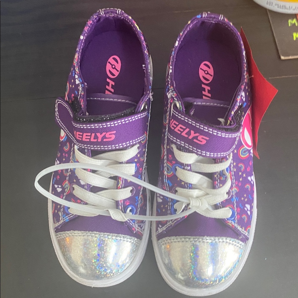 Heelys Purple and Silver Glitter Shoes